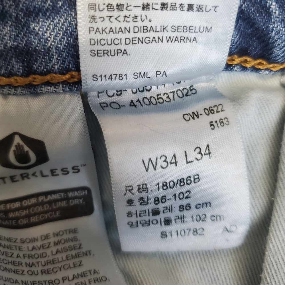 Levi's Premium 514 Big E Straight Fit Jeans 34 Waist - Picture 11 of 12